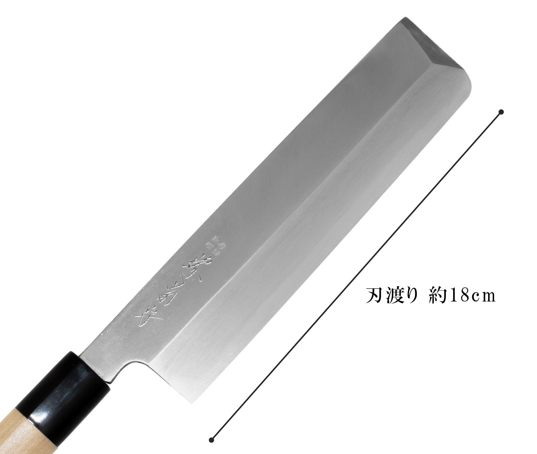 Amazon｜堺菊守 菜切り包丁 シルバー 刃渡り:約18cm 銀3 薄刃 水牛柄